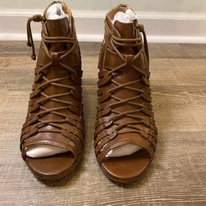 Brown Heeled Booties